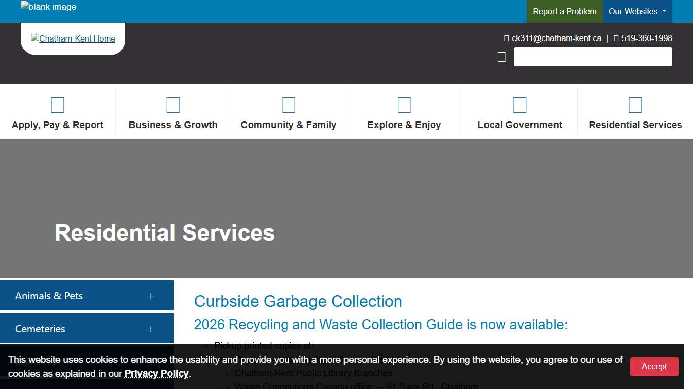 Curbside Garbage Collection